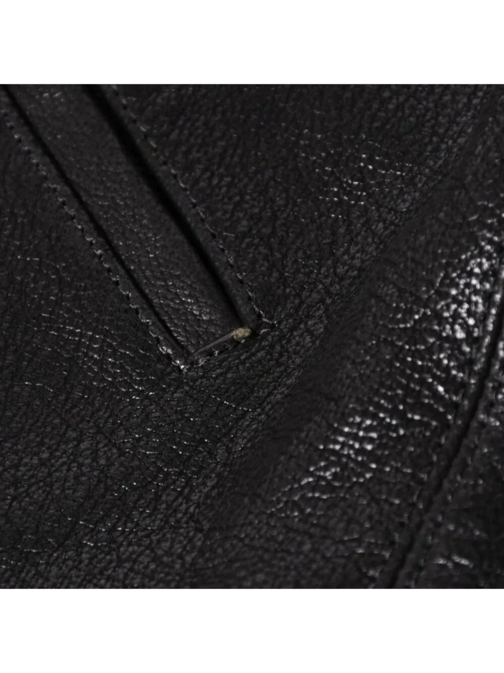 Chrome Hearts Vest Leather Dagger Zip Black Silver